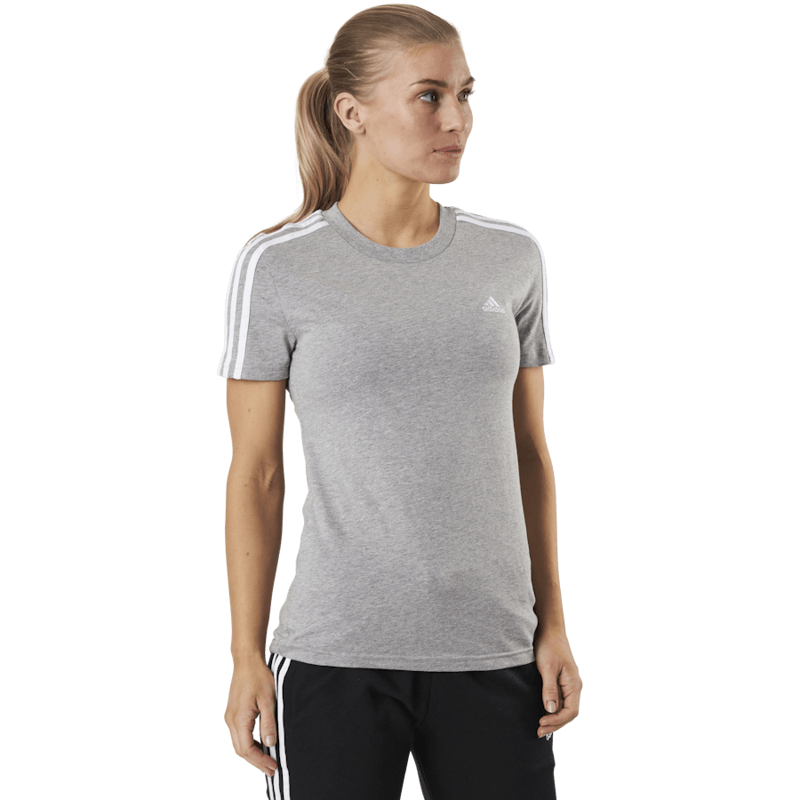 Adidas - Essentials Slim T-Shirt Medium Grey Heather / White