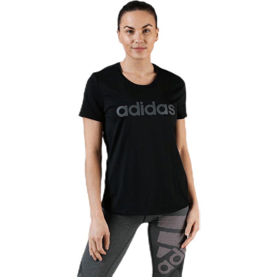 Adidas - Women D2M Logo T-Shirt Black / Grey Six