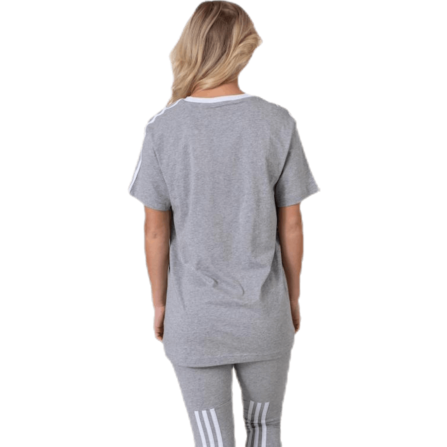 Adidas - 3 Stripes Essential Boyfriend Tee Medium Grey Heather
