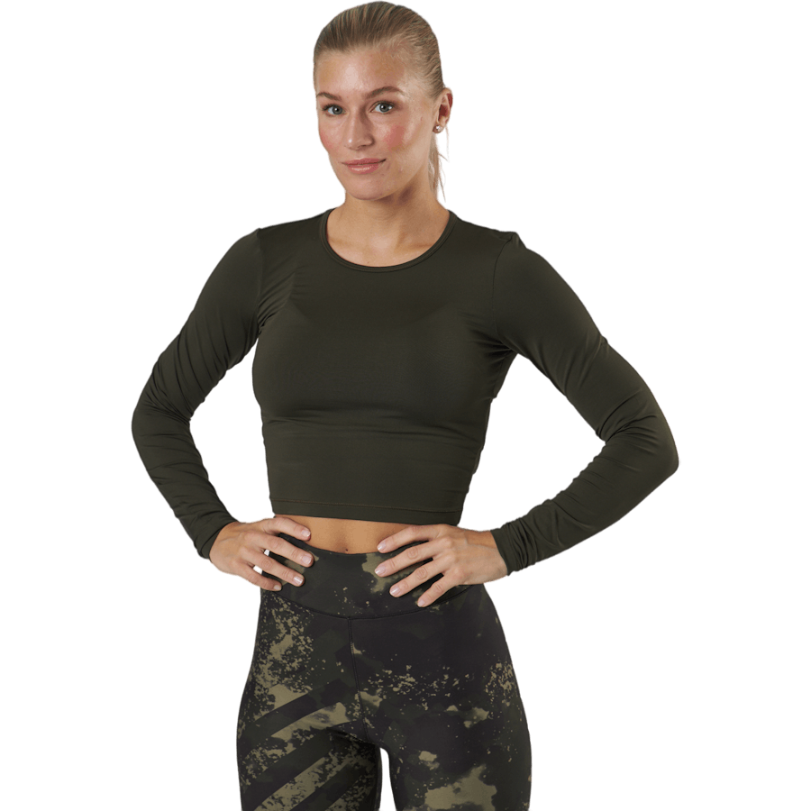 Casall - Crop Long Sleeve Forest Green