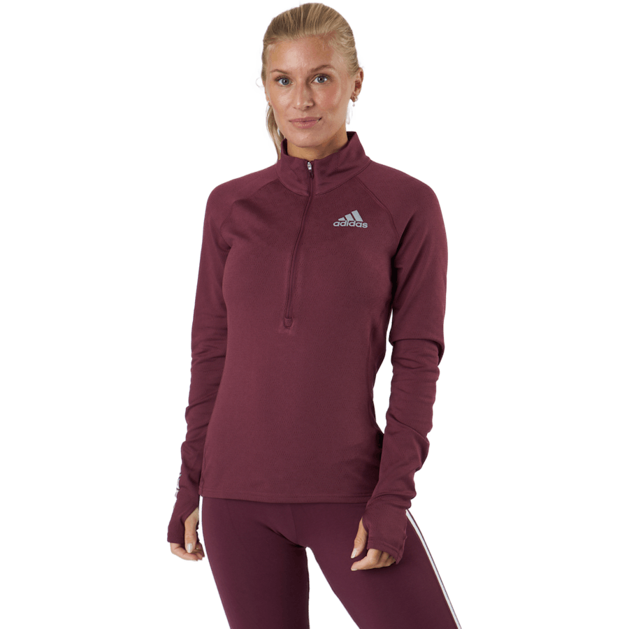 Adidas - Adizero 1/2 Zip Long Sleeve Women Victory Crimson