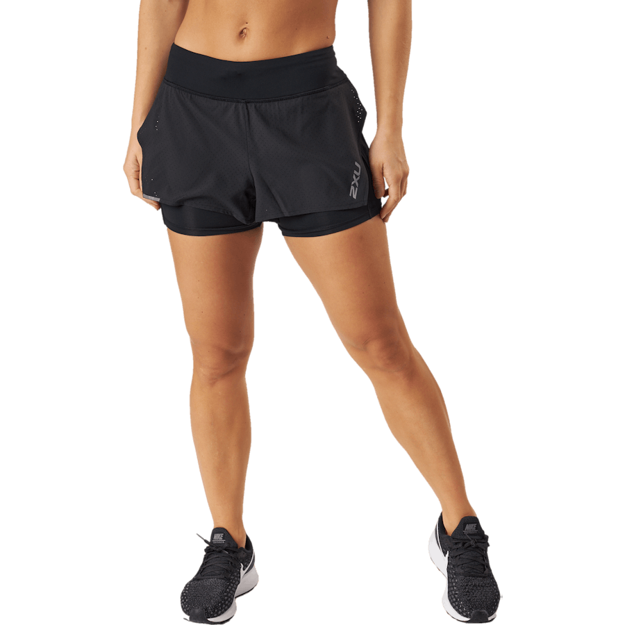 2XU - Aero 2-in-1 4 Inch Shorts Black/silver Reflective