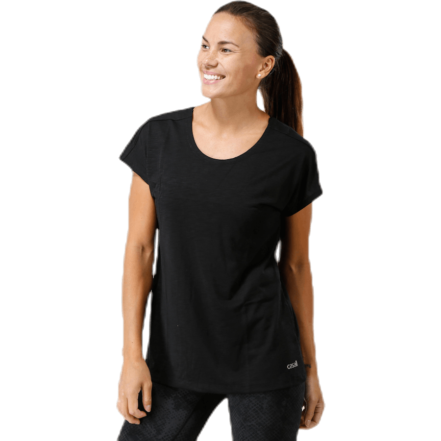 Casall - Raw Elastic Tee Black