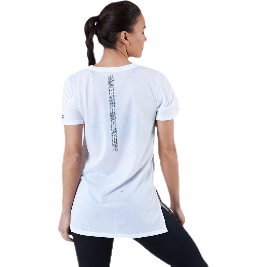 2XU - URBAN V Neck Hi Low Tee White